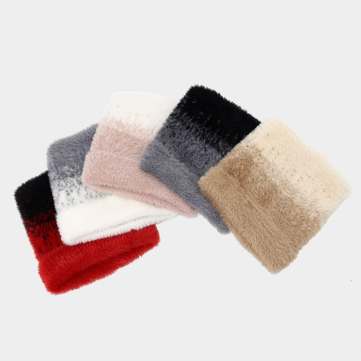 Cute Cat Ear Gradient Beanie - Cozy Knit Hat for Women