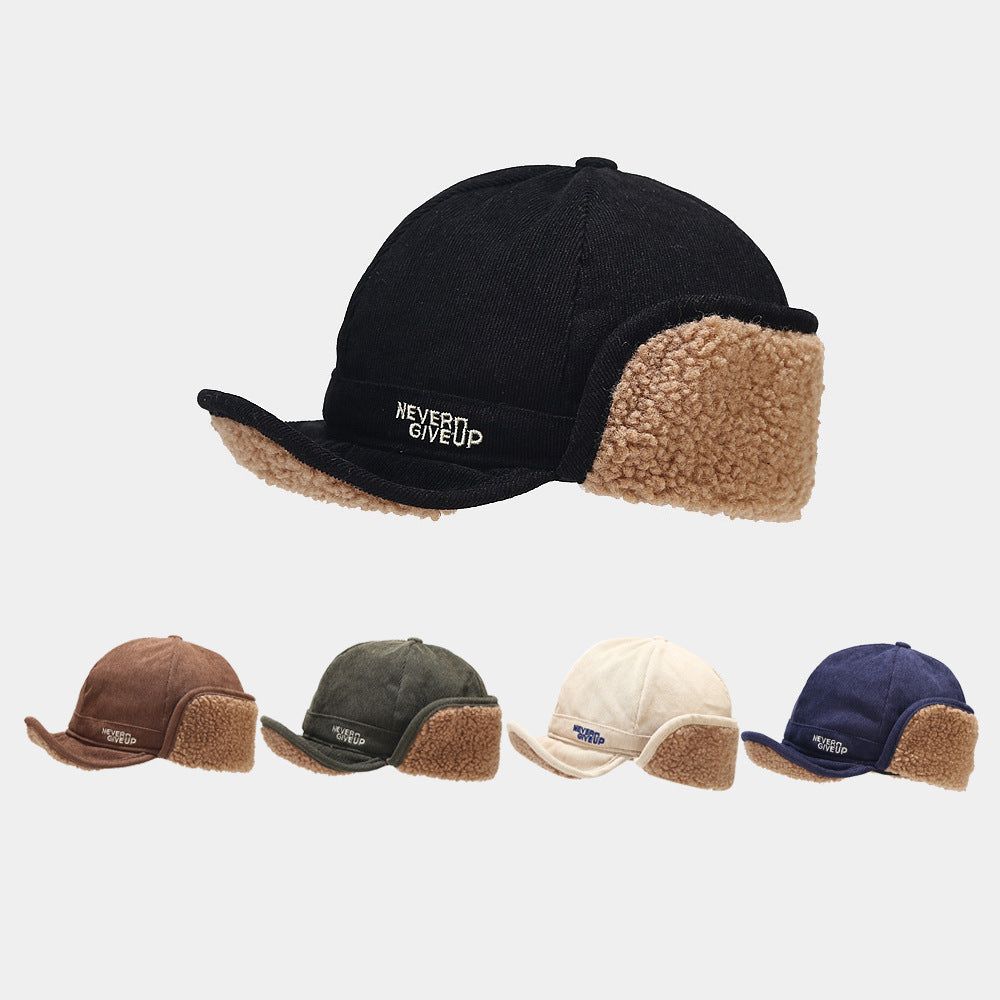 Warm Corduroy Earmuff Cap - Winter Style for All