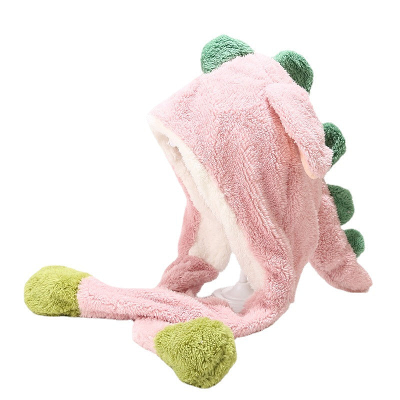 Dino Plush Hat: Cozy Ear Protection