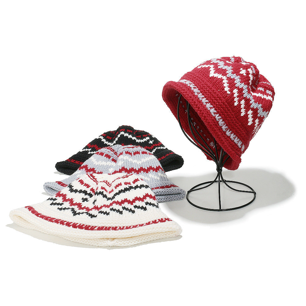 Bohemian Fair Isle Earflap Beanie - Cozy Knit Hat