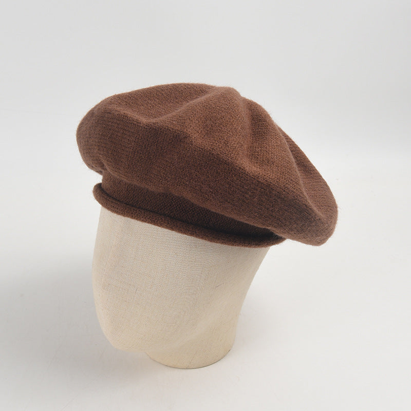 Cozy Knit Beret: Chic Autumn/Winter Painter Hat