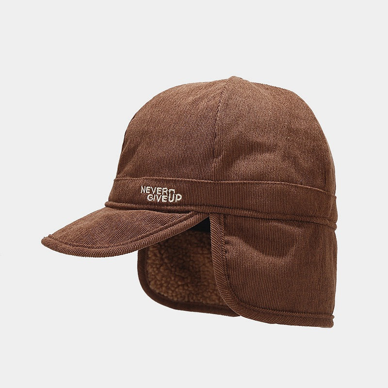 Warm Corduroy Earmuff Cap - Winter Style for All