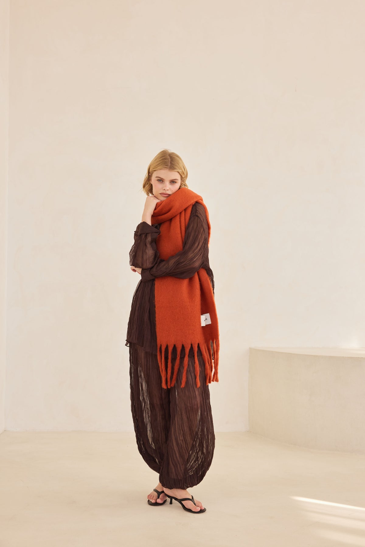 The Reykjavik Scarf - Red Earth
