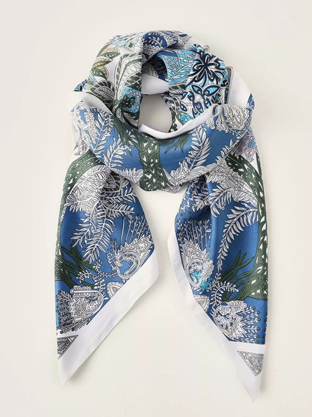 Floral Print Square Scarf