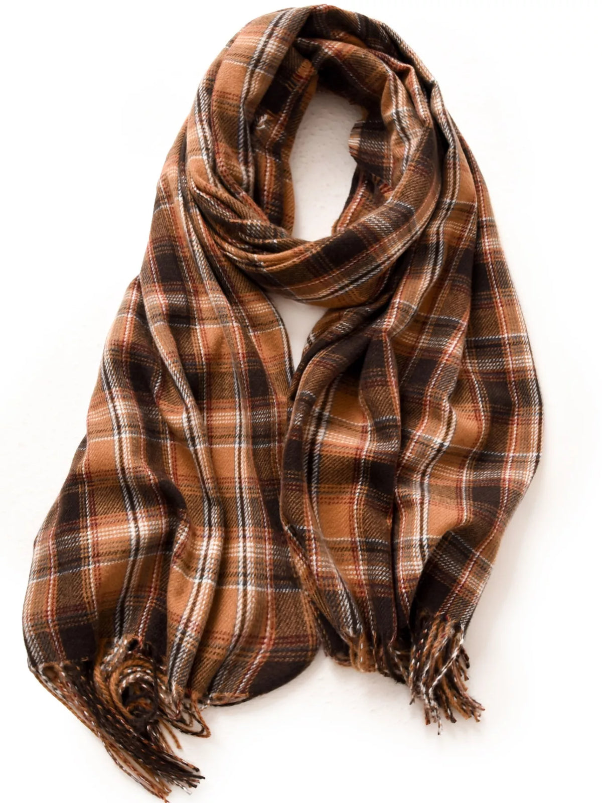 Classic Tartan Plaid Fringe Scarf
