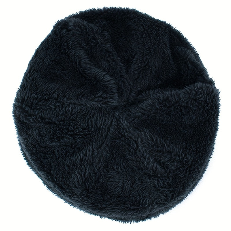Pandaize Fleece Lined Beanie: Unisex Warm Knit Hat for Skiing & More