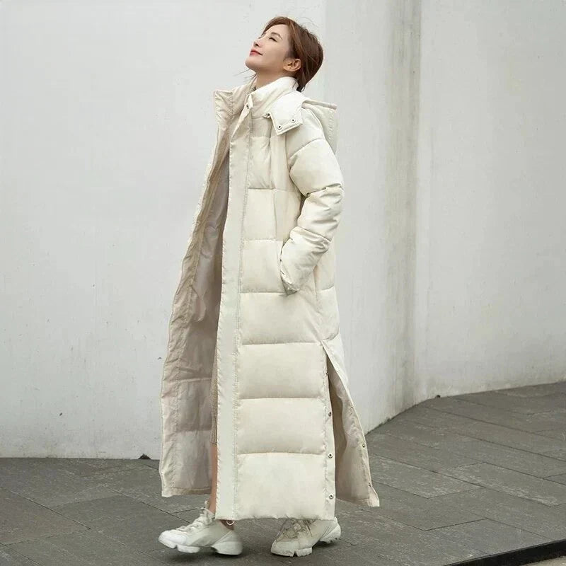 Women's Warm Puffer Coat - Long Quilted Parka Jacket