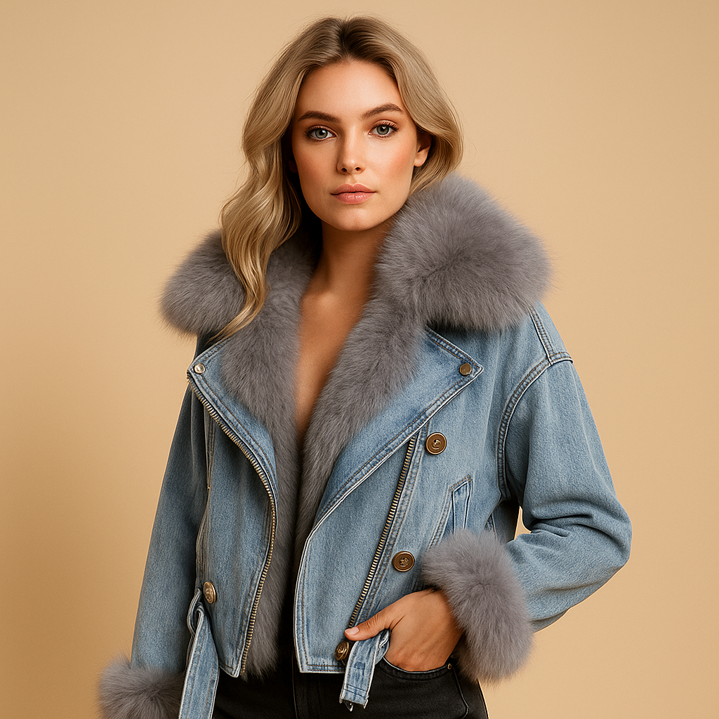 Fitted Womens Denim Winter Coat