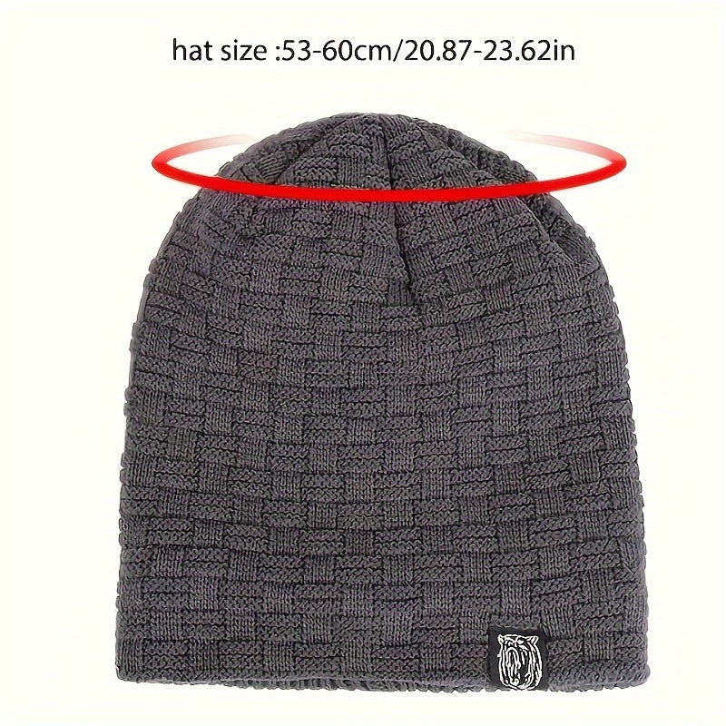 Pandaize: Velvet Winter Slouchy Knitted Hat - Thickened for Ear Protection & Warmth
