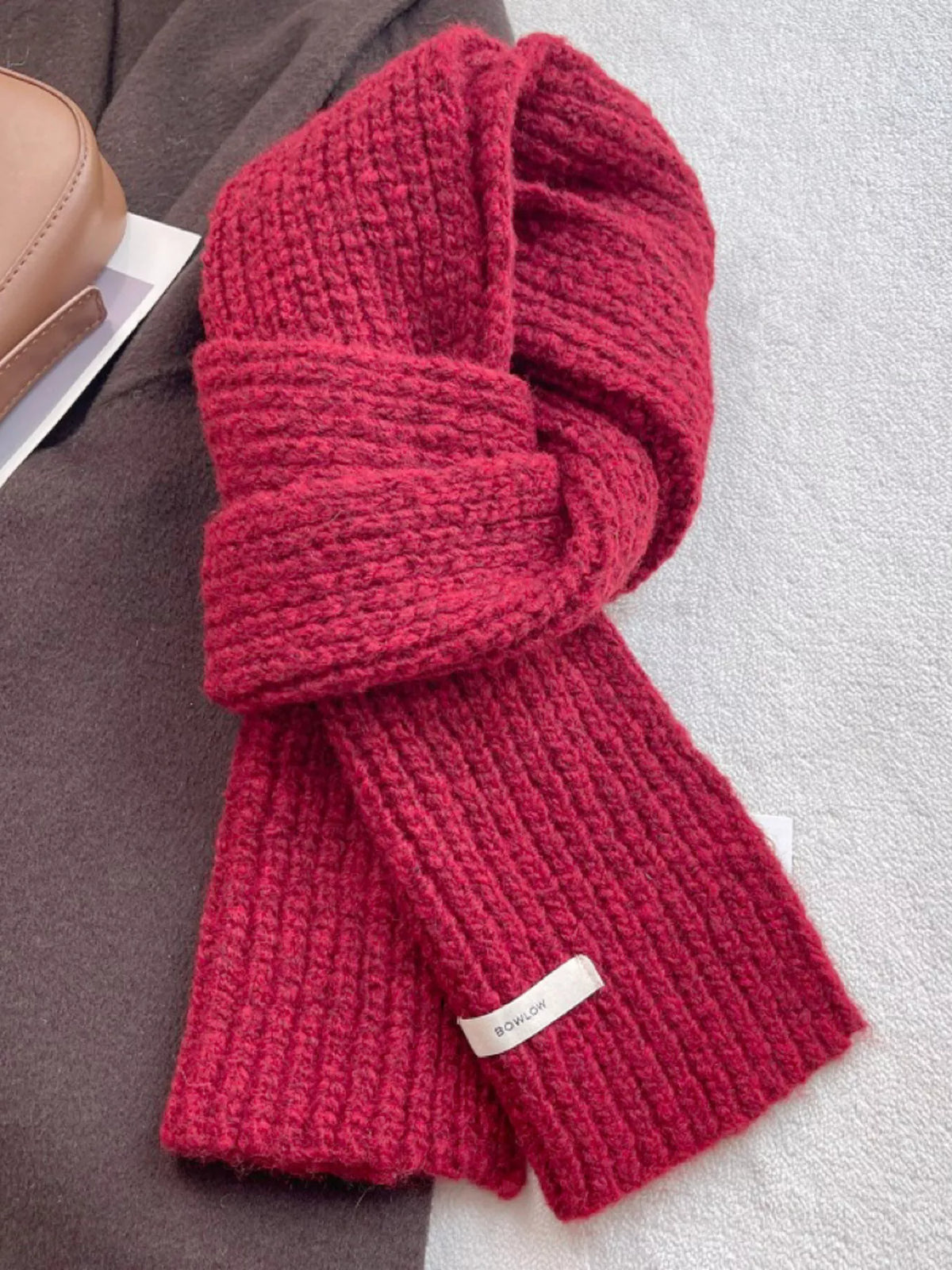 Cozy Speckled Knitted Winter Scarf