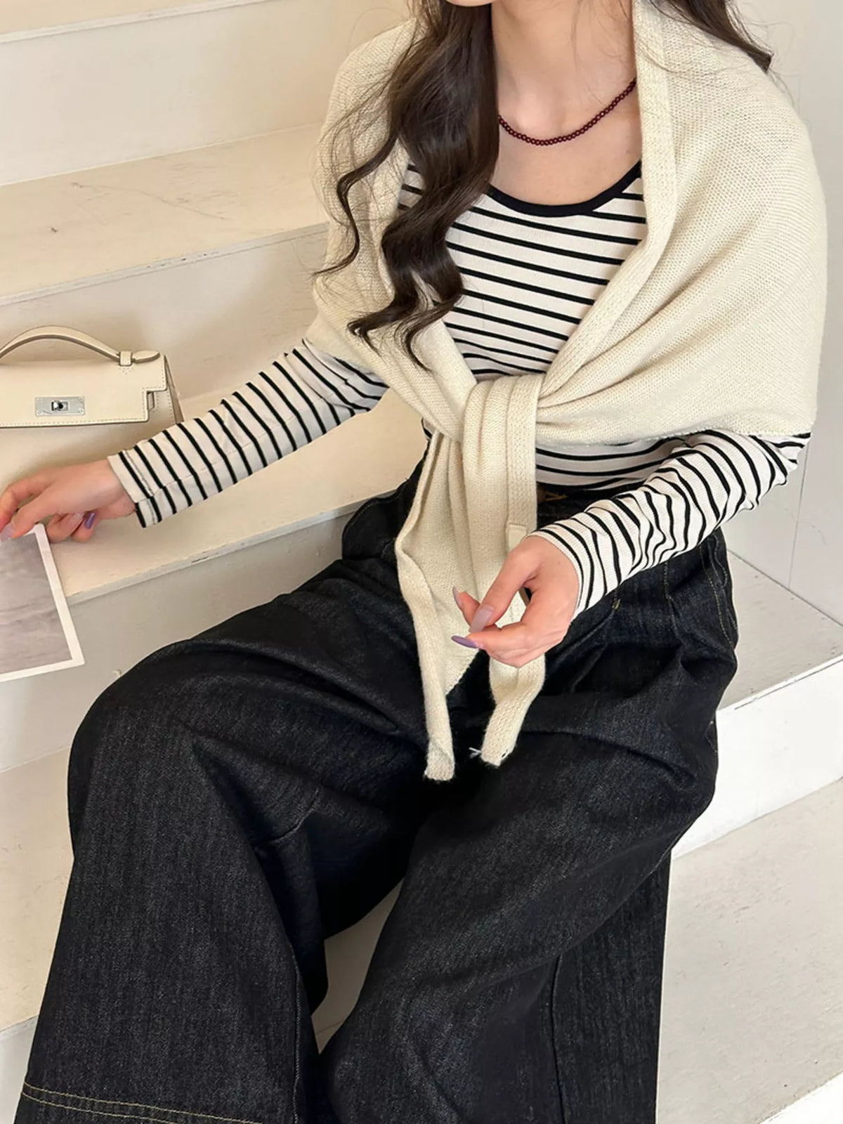 Knitted Solid Color Wool Scarf