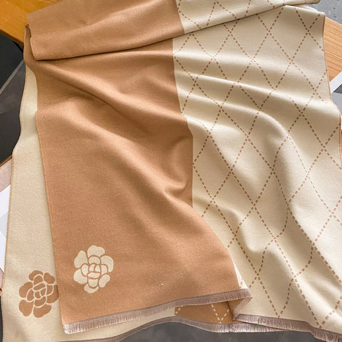 Raw Hem Cotton Scarf