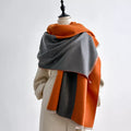 Two Tone Raw Hem Scarf