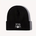 Pandaize Dog Mom Embroidery Beanie - Casual Knit Hat for Autumn & Winter