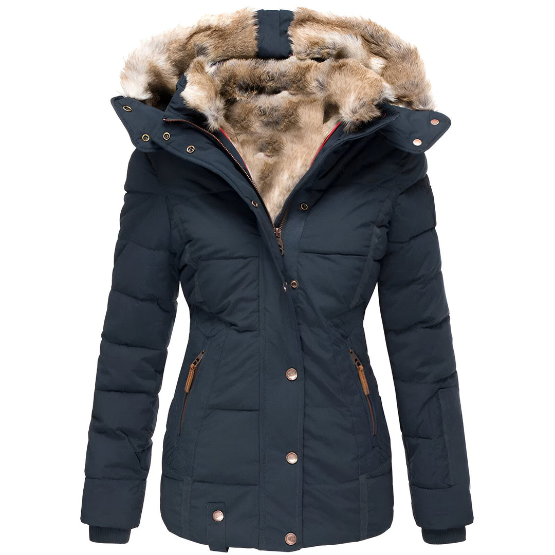 Soft Faux Fur Hooded Winter Puffer Coat for Women