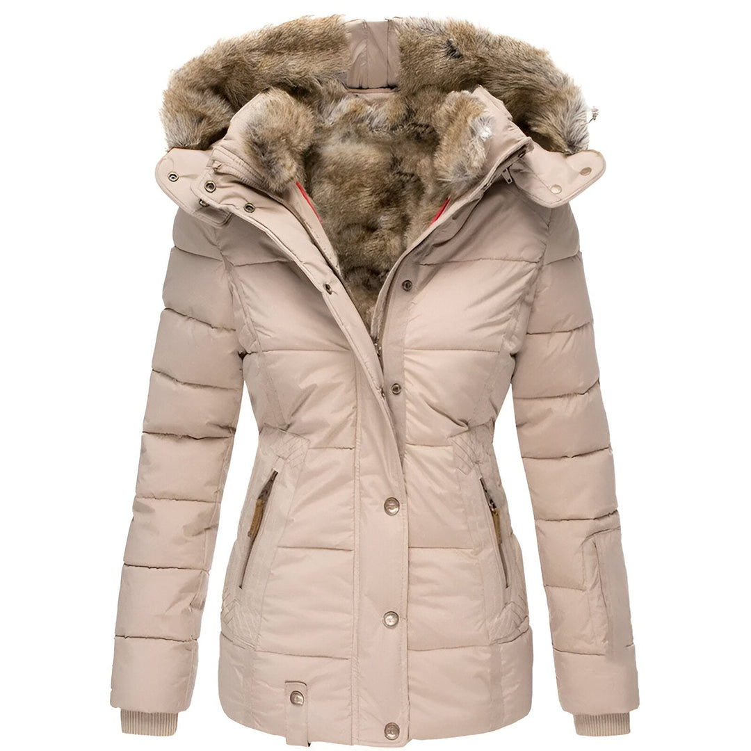 Warm Fur Trimmed Quilted Puffer Jacket