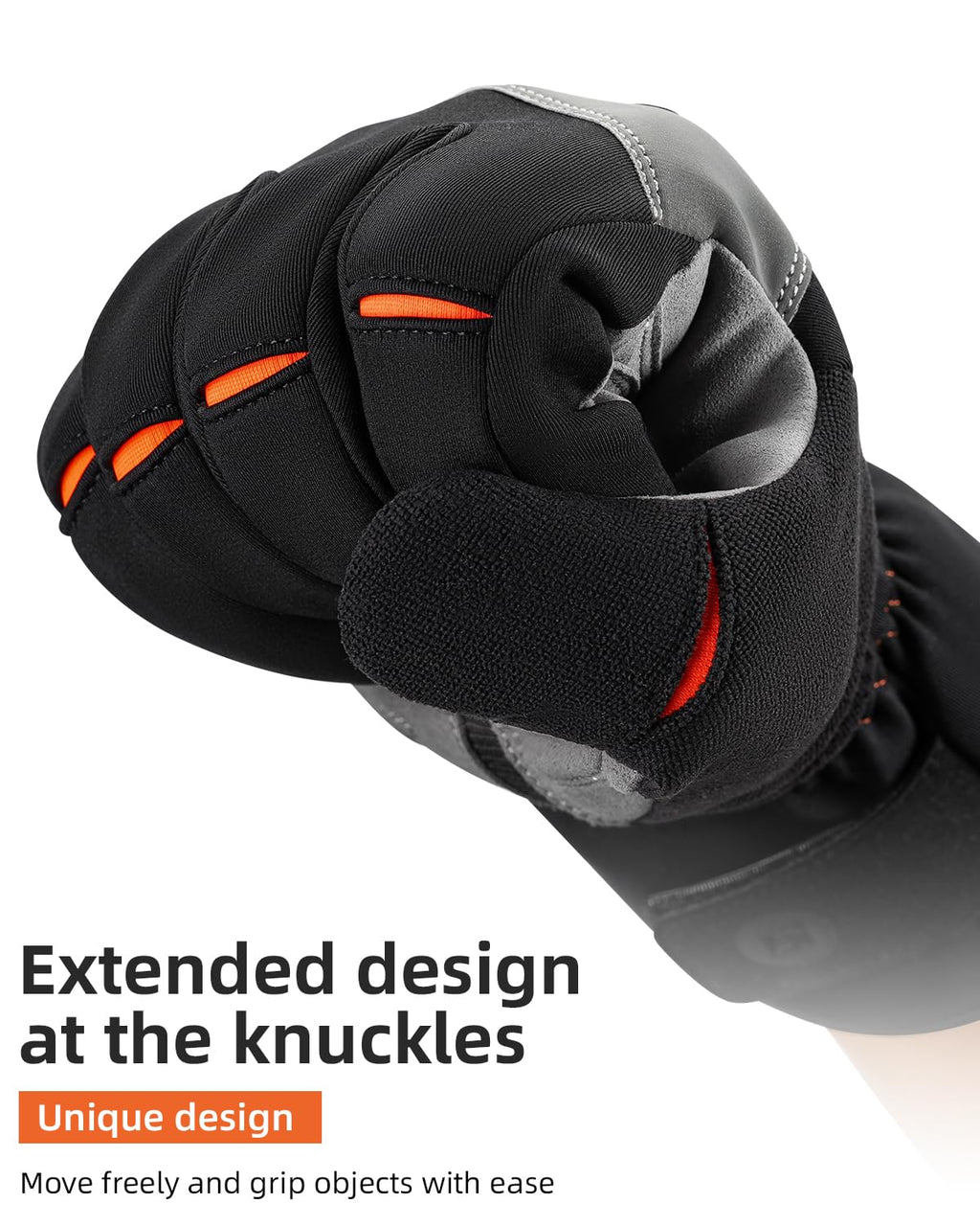 ROCKBROS Cycling Winter Bike Windproof Thermal Gloves with Touchscreen Fingers