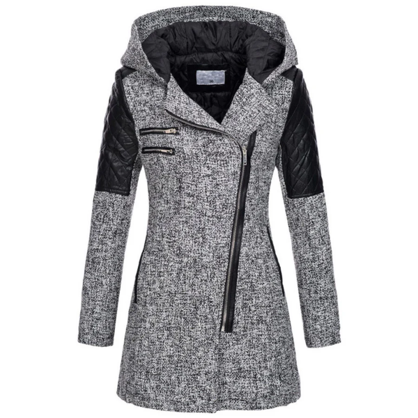 Slim Fit Womens Quilted Parka Jacket with Hood
