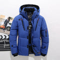 Warm Men's Puffer Jacket with Adjustable Hood
