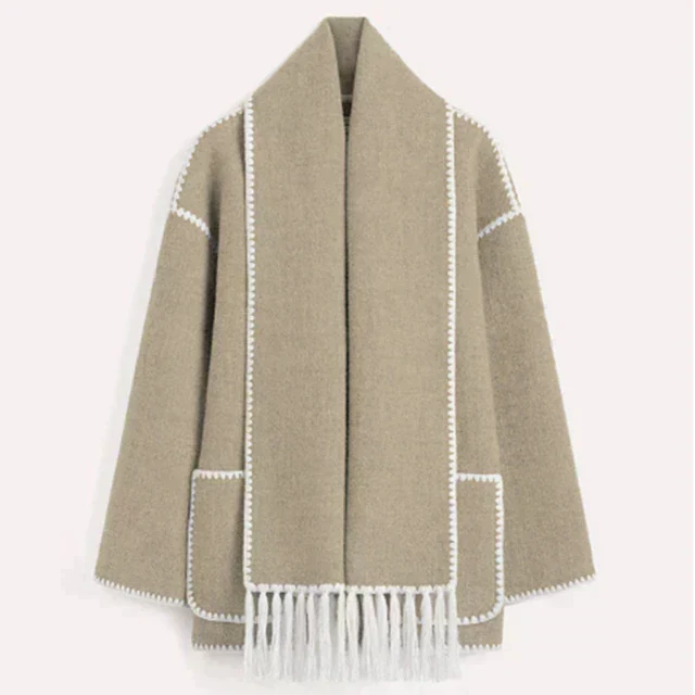 Casual Open Front Fringe Jacket