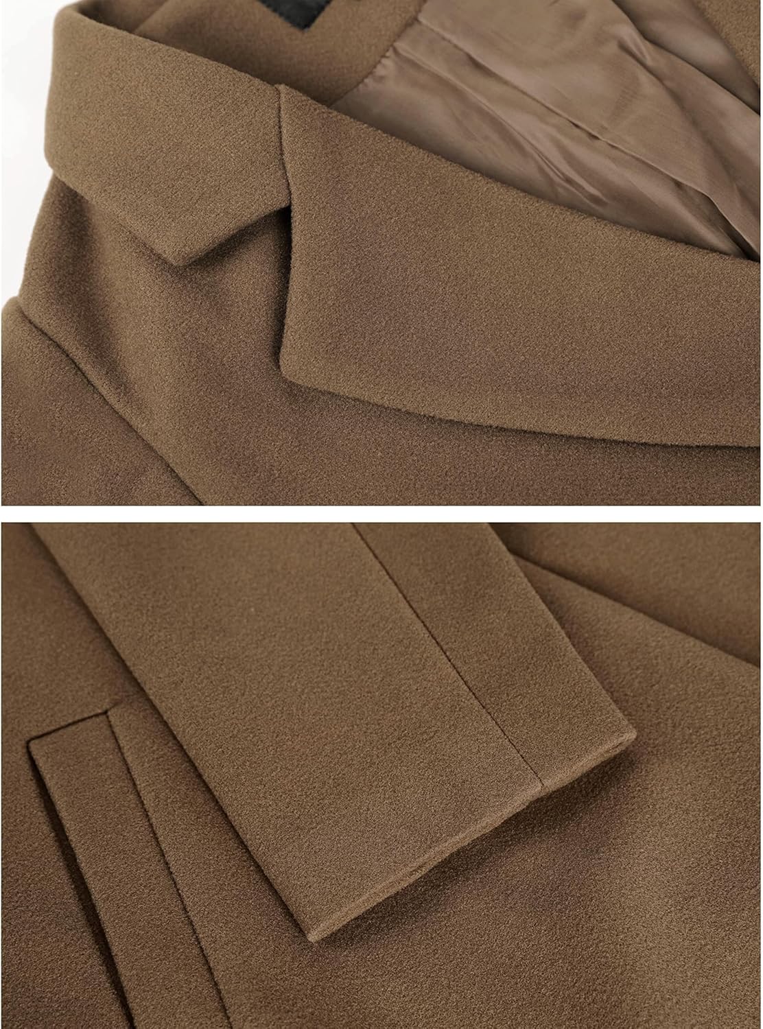 Women's Warm Woolen Coat with Classic Collar - Sofia