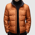 Warm Quilted Down Jacket | Contrast Collar Coat
