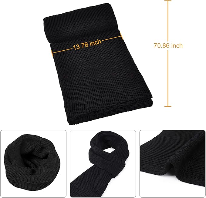 Warm Thermal Hat and Gloves Set for Men