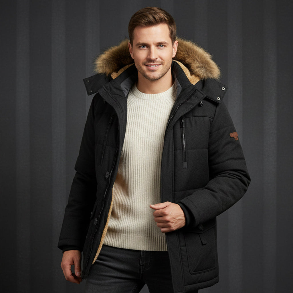 Thermal Men's Insulated Fleece Parka Coat