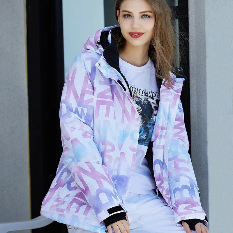 Warm Women's Snow Ski Jacket Suit