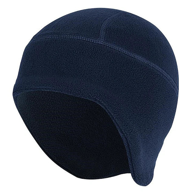 Ear Flap Hat Beanie Hat Knit Beanie Sapphire Wine Red Solid Color Thermal Warm Fleece Lining Windproof Comfortable