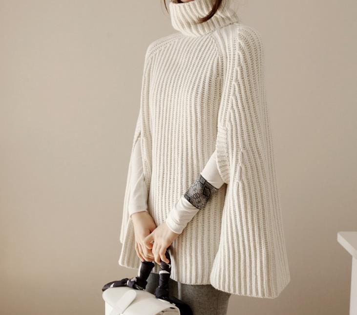 Cozy Oversized Knit Winter Sweater Poncho