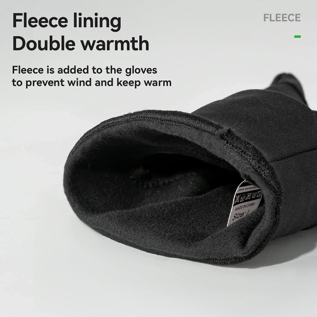 Winter Cycling Gloves Windproof Touch Screen Non-Slip Fleece Lined