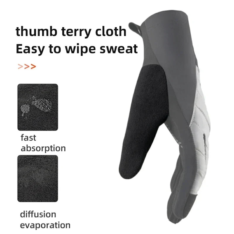Winter Long-Finger Gloves Windproof Velvet