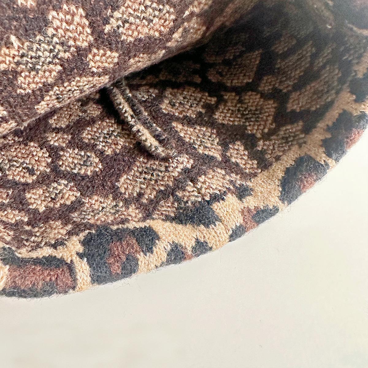 Women's Leopard Print Beanie with Ear Flaps