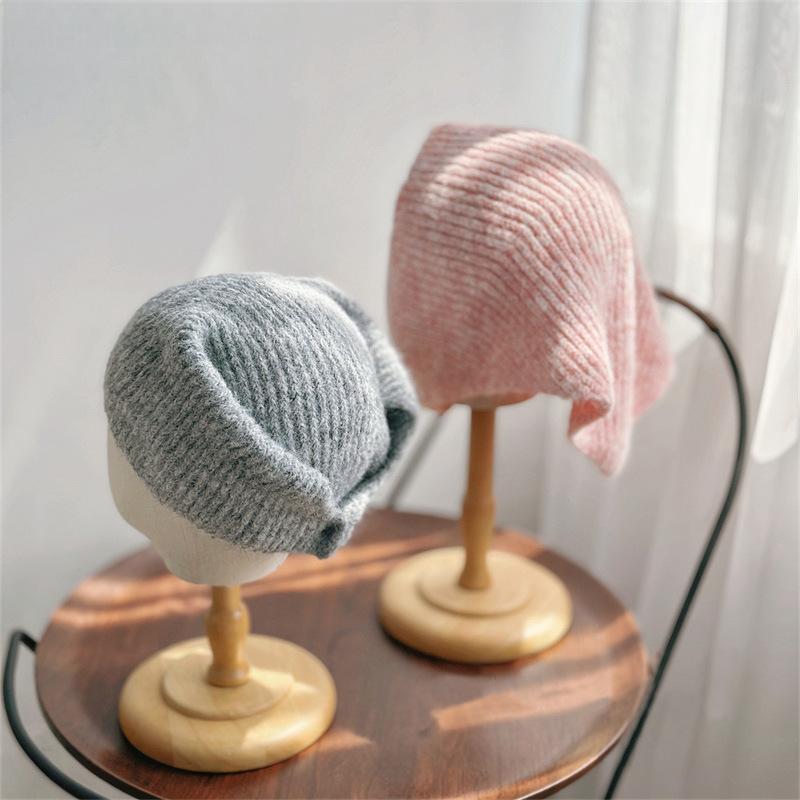Women's Slouchy Knitted Beanie, Korean Trendy Autumn Winter Warm Ear-Protective Cold Hat